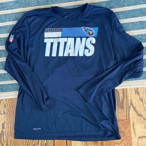 Nike Dri Fit Long Sleeve Tee Tennessee Titans XL
